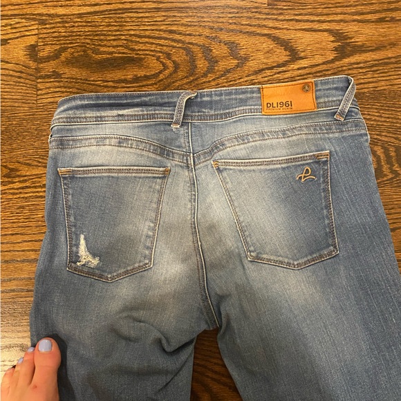 DL1961 Light Wash Ripped Jeans - Picture 2 of 8